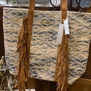 Large Tote with Suede Fringe